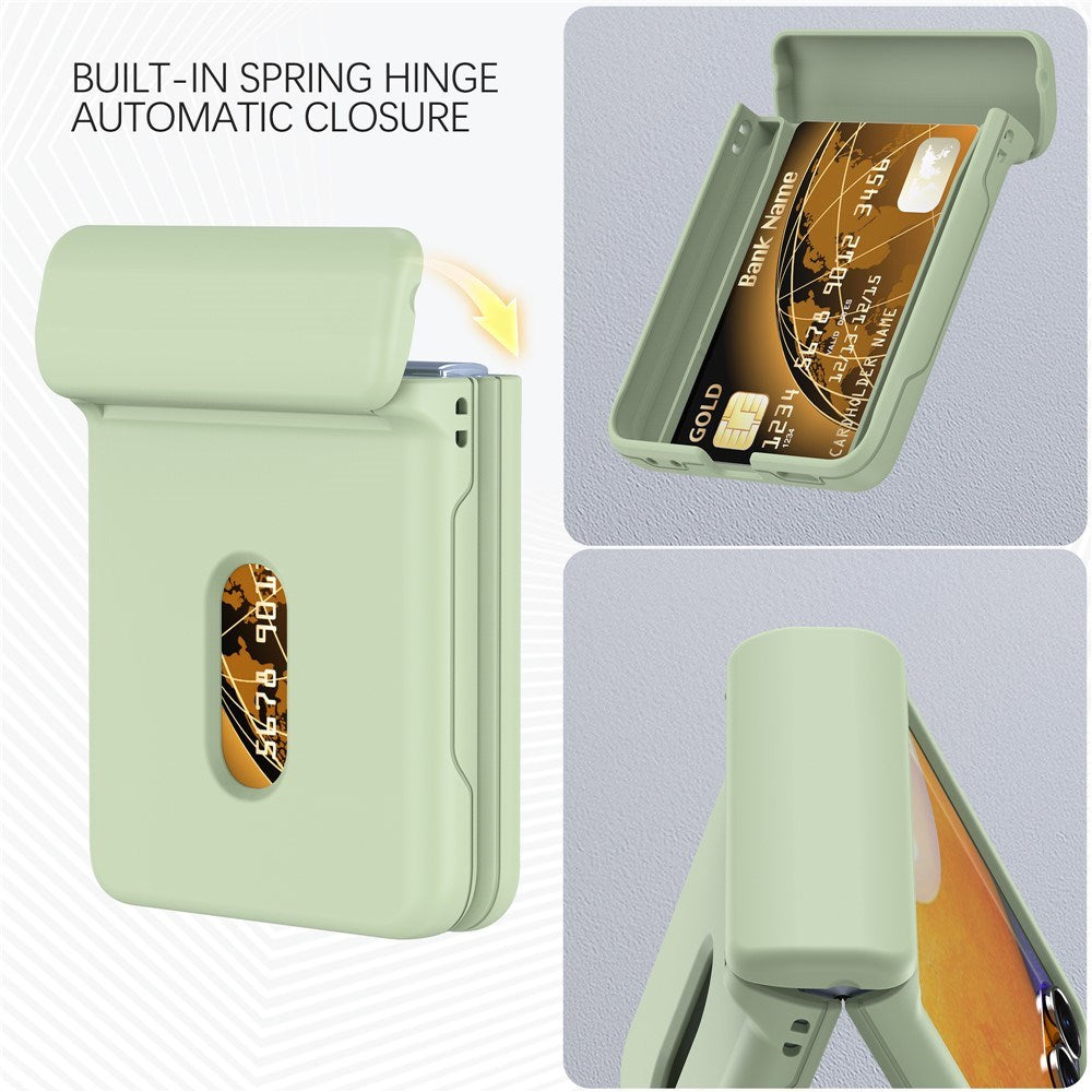 EIDERWOOD Samsung Galaxy Z Flip7 FE / Flip6 Hard Plast Deksel m. Kortholder - Grønn