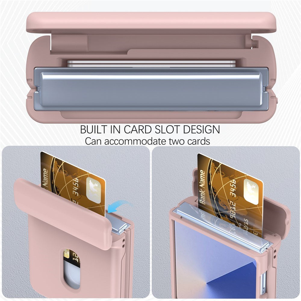 EIDERWOOD Samsung Galaxy Z Flip7 FE / Flip6 Hard Plast Deksel m. Kortholder - Rosa
