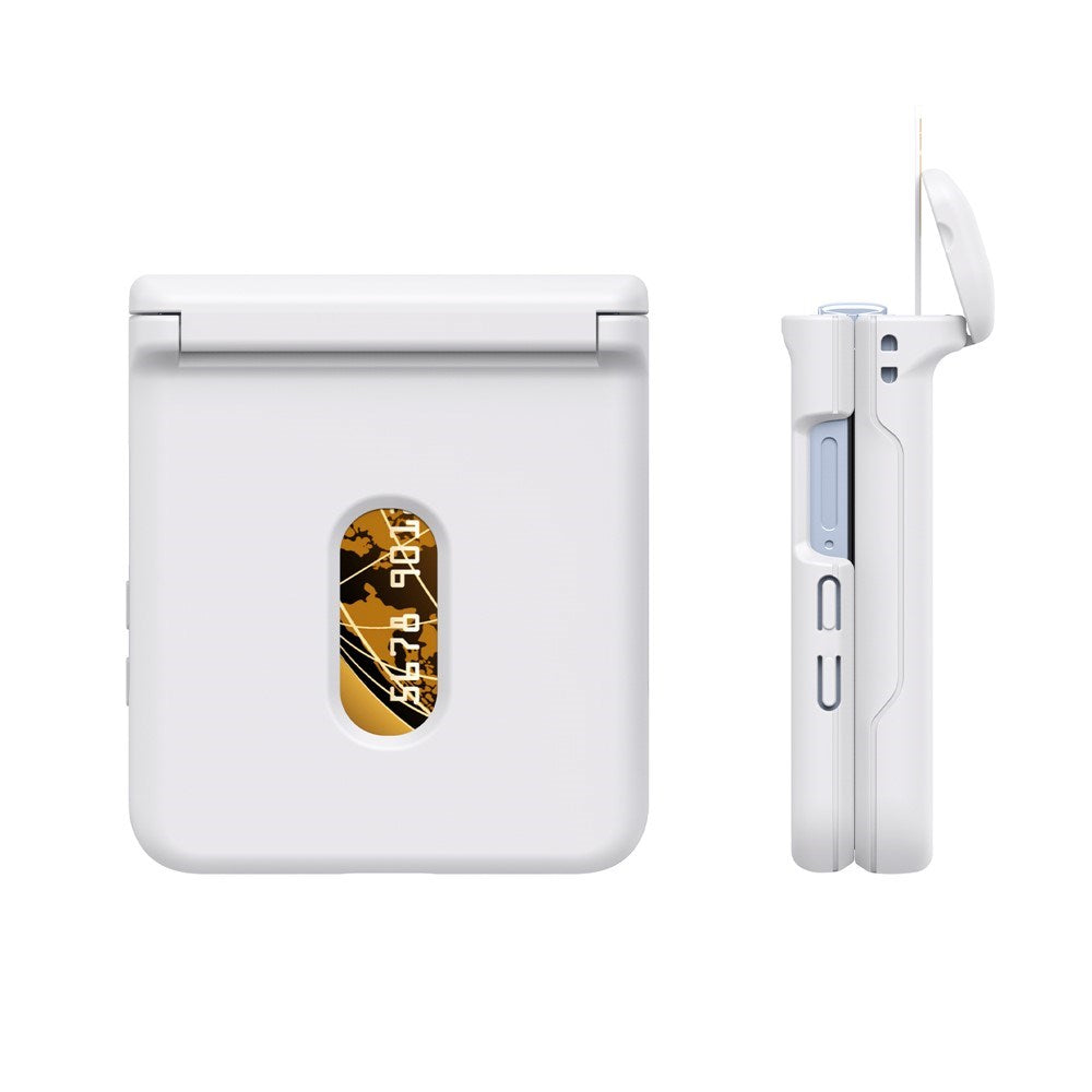 EIDERWOOD Samsung Galaxy Z Flip7 Hard Plast Deksel m. Kortholder - Hvit
