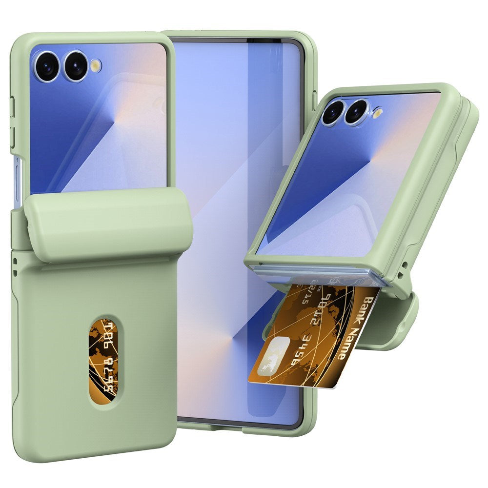 EIDERWOOD Samsung Galaxy Z Flip7 Hard Plast Deksel m. Kortholder - Grønn