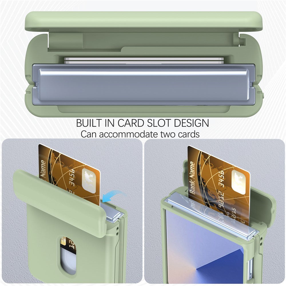 EIDERWOOD Samsung Galaxy Z Flip7 Hard Plast Deksel m. Kortholder - Grønn