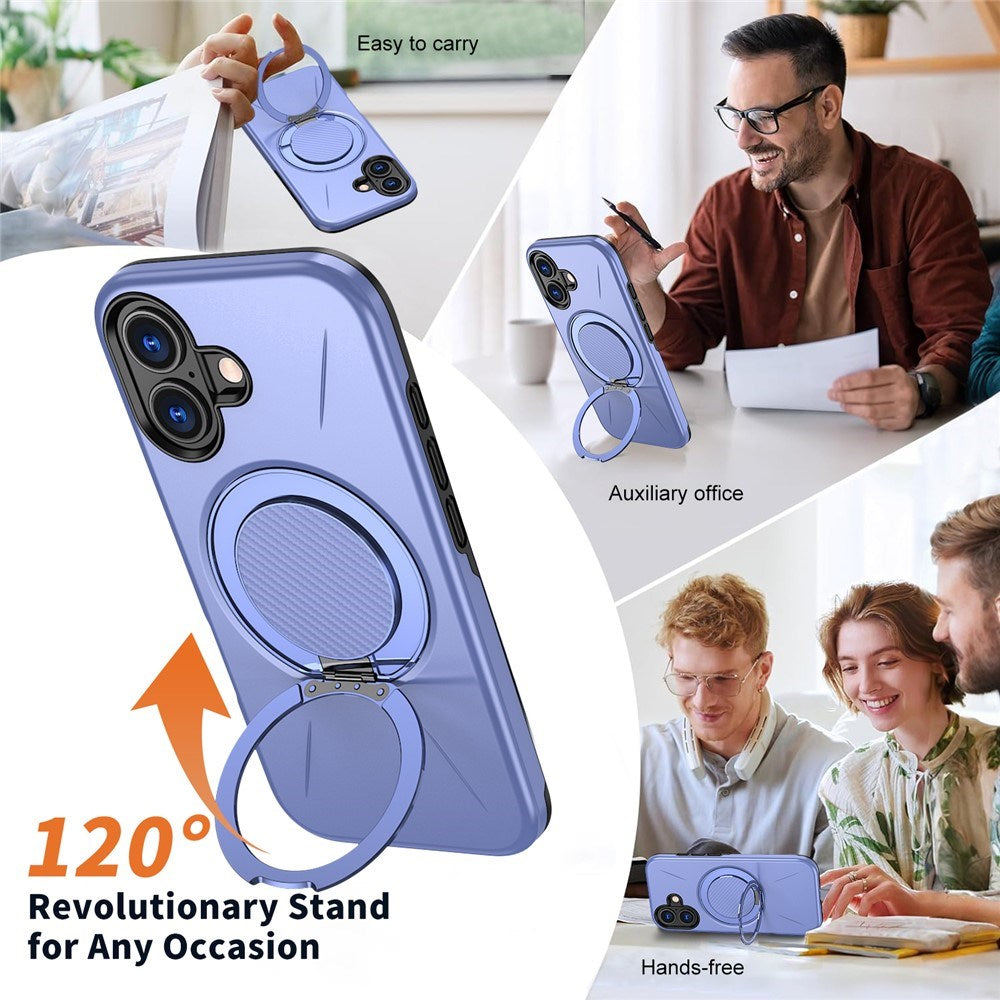 EIDERWOOD iPhone 17 Deksel med Roterende Kickstand – Lilla