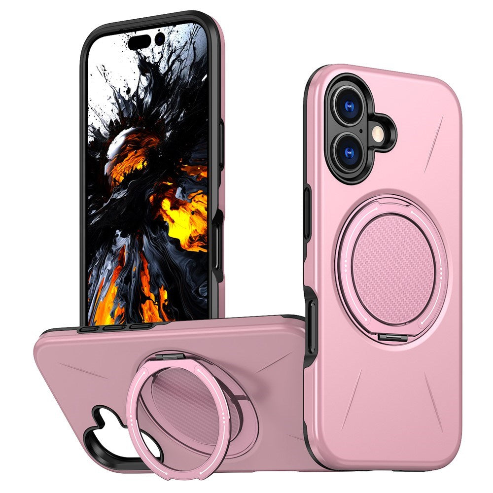 EIDERWOOD iPhone 17 Deksel med Roterende Kickstand – Rosa