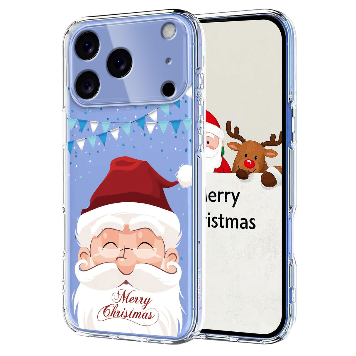 EIDERWOOD iPhone 17 Pro Max Fleksibelt Plast Juledeksel med Motiv - Gjennomsiktig / Julenissen