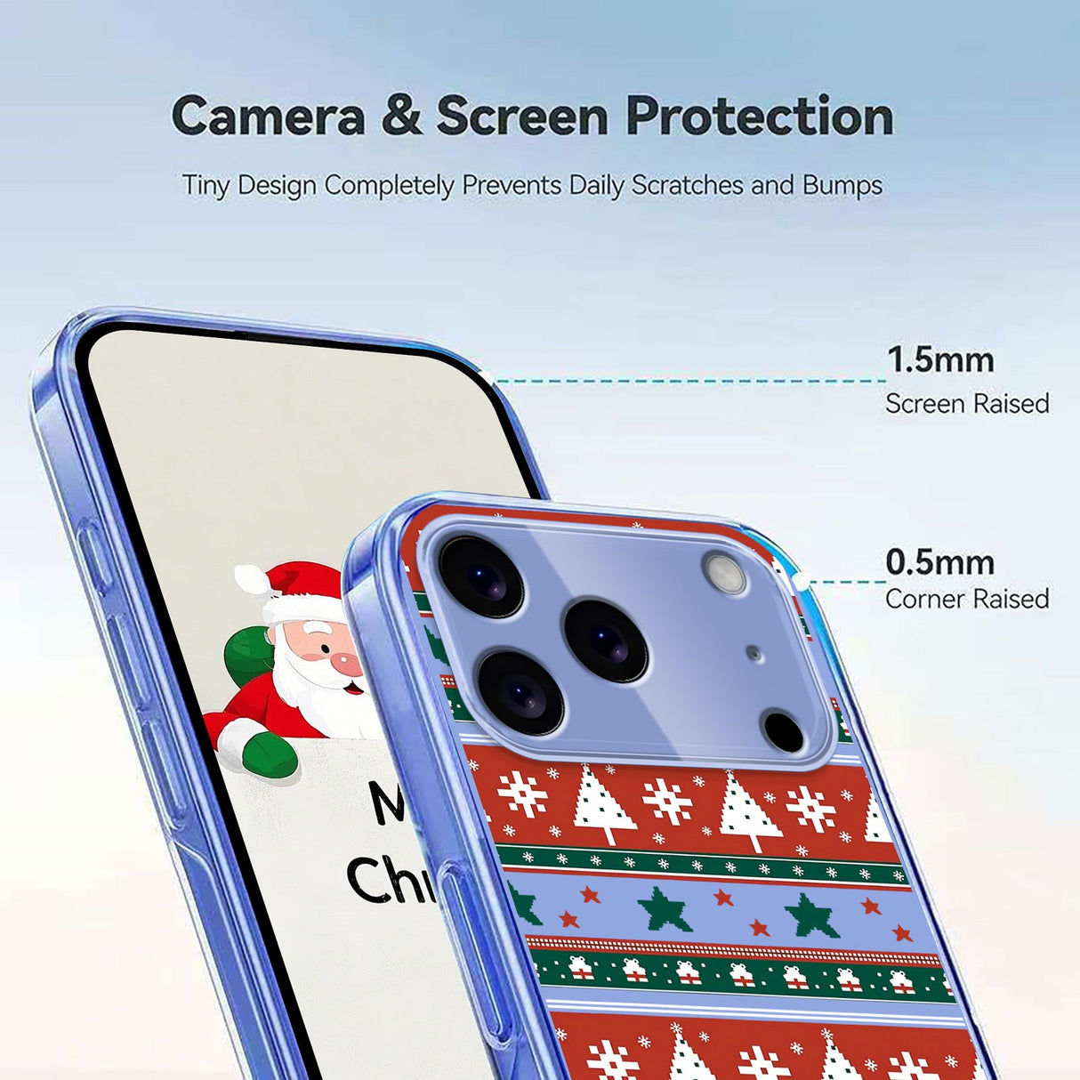 EIDERWOOD iPhone 17 Pro Fleksibelt Plast Juledeksel med Motiv - Gjennomsiktig / Mønster