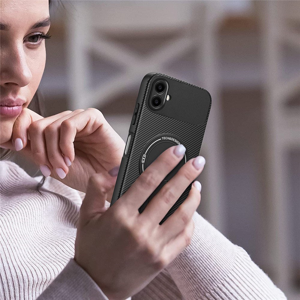 Samsung Galaxy A07 EIDERWOOD Hybrid Deksel med Stativfunksjon - MagSafe Kompatibel - Rød