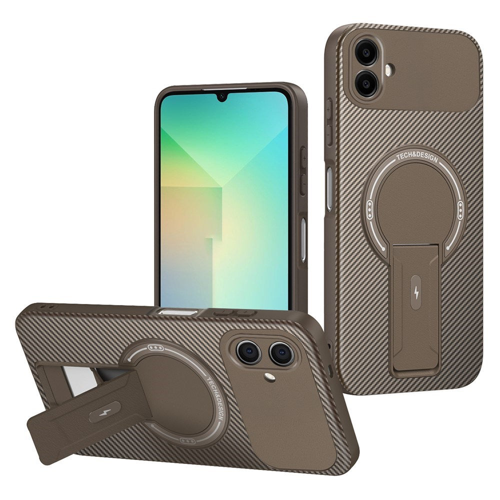 Samsung Galaxy A07 EIDERWOOD Hybrid Deksel med Stativfunksjon - MagSafe Kompatibel - Brun