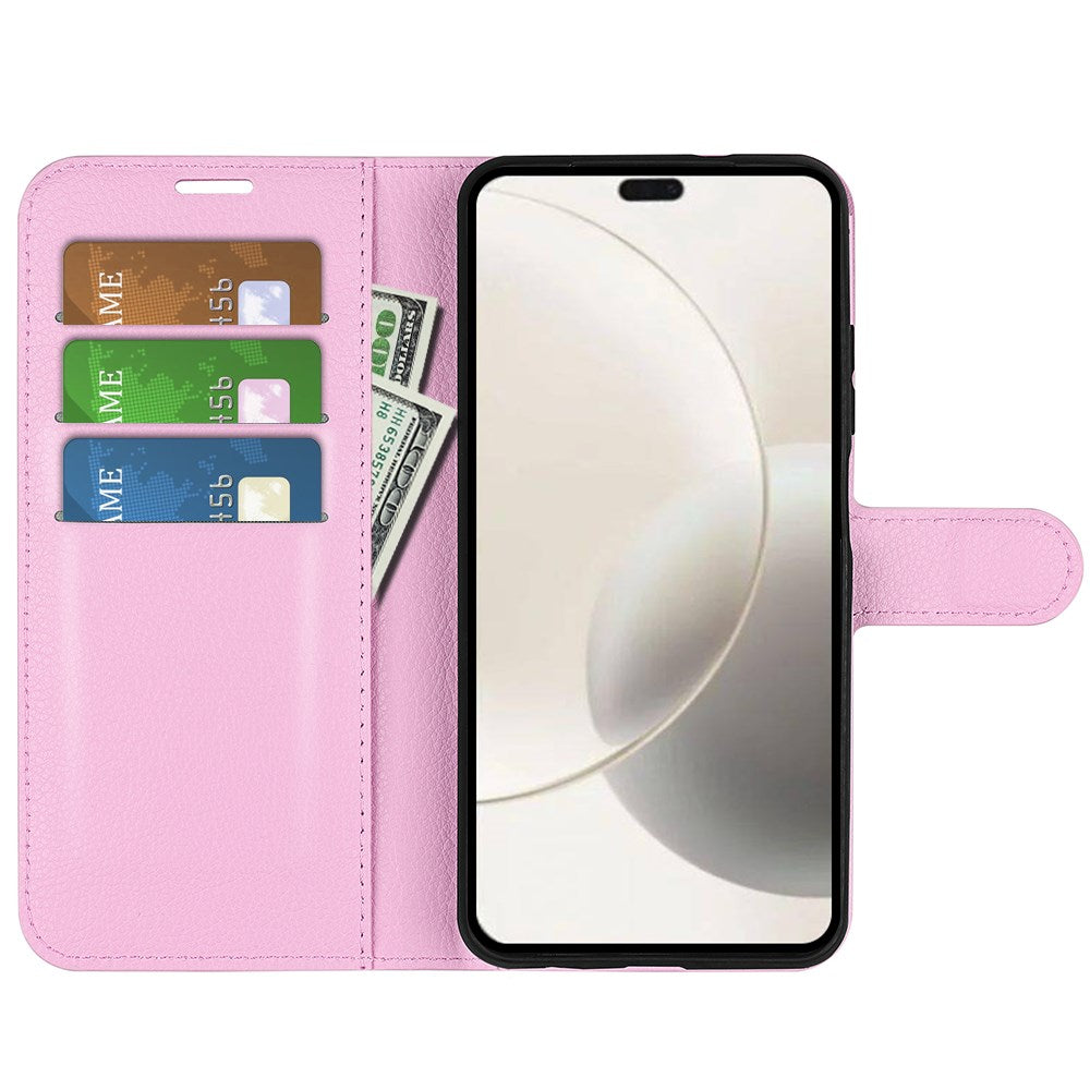 EIDERWOOD Honor 400 Smart Kunstskinn Flip Deksel m. Kortholder & Ståfunksjon - Rosa