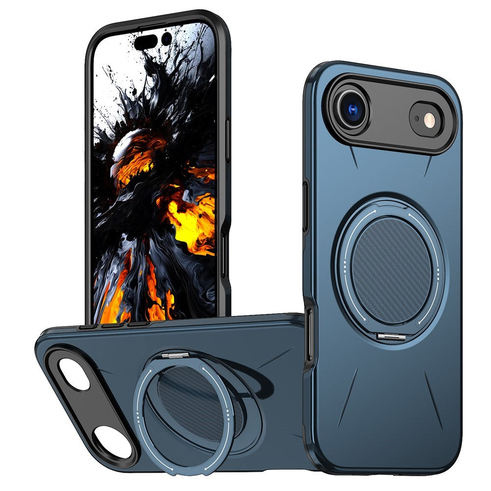 EIDERWOOD iPhone Air Deksel med Roterende Kickstand – Blå
