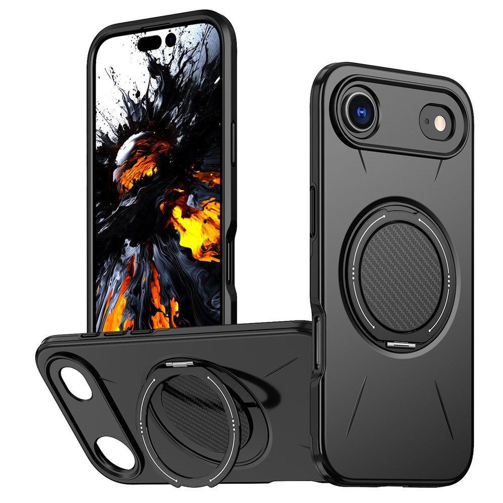 EIDERWOOD iPhone Air Deksel med Roterende Kickstand – Svart