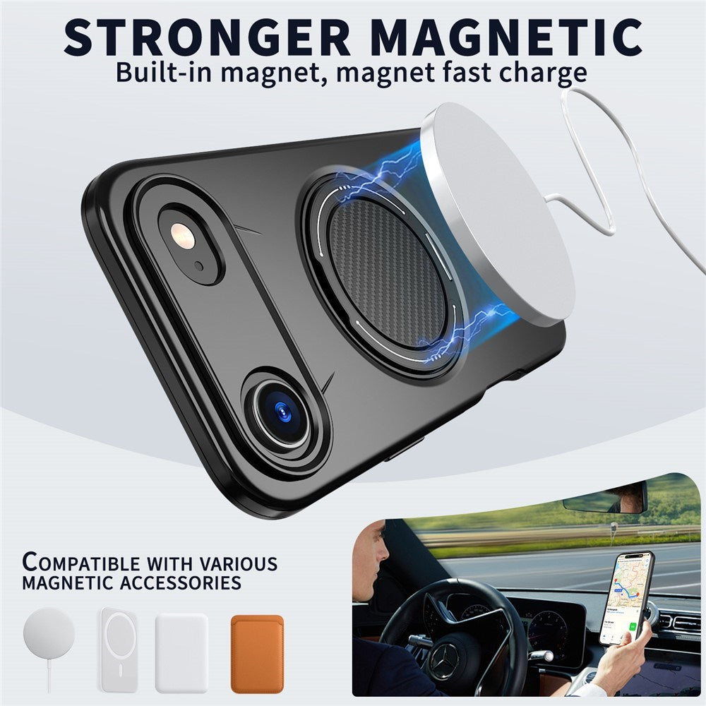 EIDERWOOD iPhone Air Deksel med Roterende Kickstand – Svart