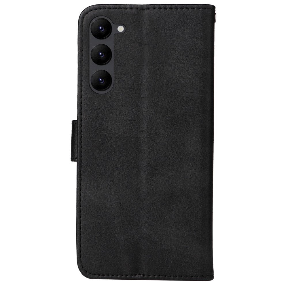 Samsung Galaxy S23 Flippdeksel i Skinn med Lommebok - Svart