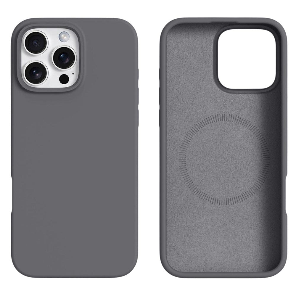 iPhone 16 Pro Max 2-i-1 Silikon & Hard Plast Deksel - MagSafe Kompatibel - Mørkgrå