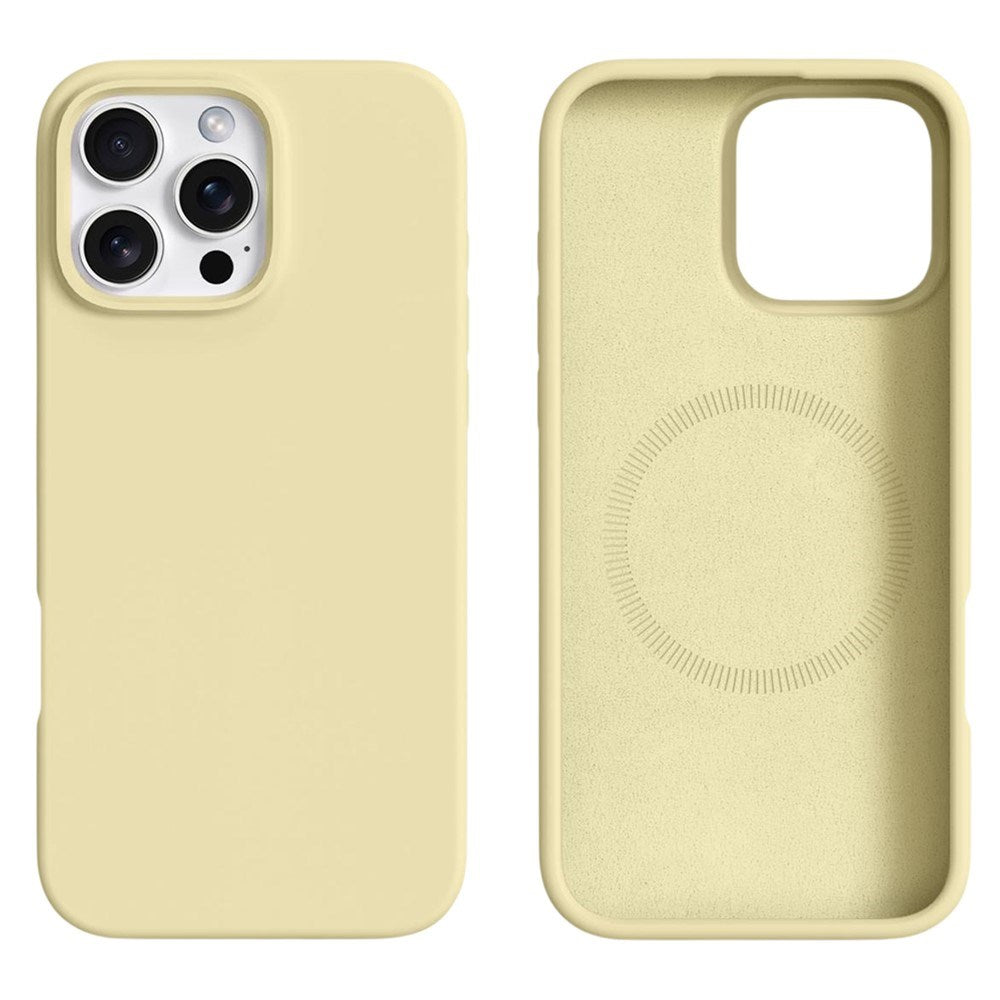 iPhone 16 Pro 2-i-1 Silikon & Hard Plast Deksel - MagSafe Kompatibel - Gul