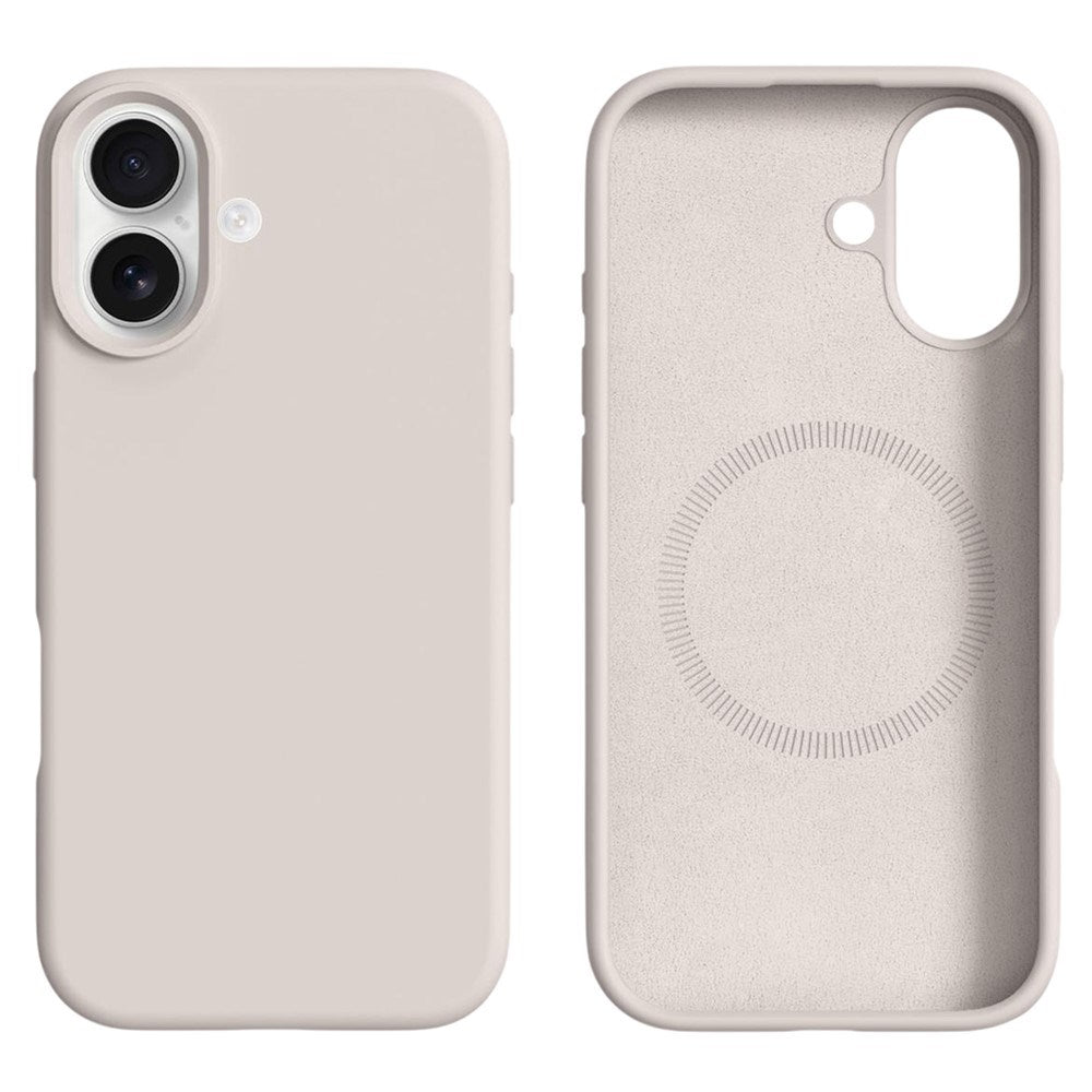 iPhone 16 2-i-1 Silikon & Hard Plast Deksel - MagSafe Kompatibel - Beige