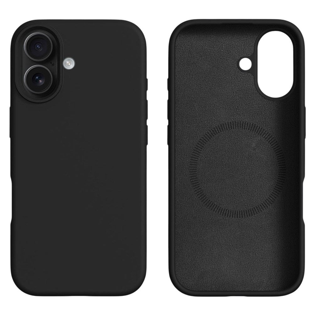 iPhone 16 2-i-1 Silikon & Hard Plast Deksel - MagSafe Kompatibel - Svart