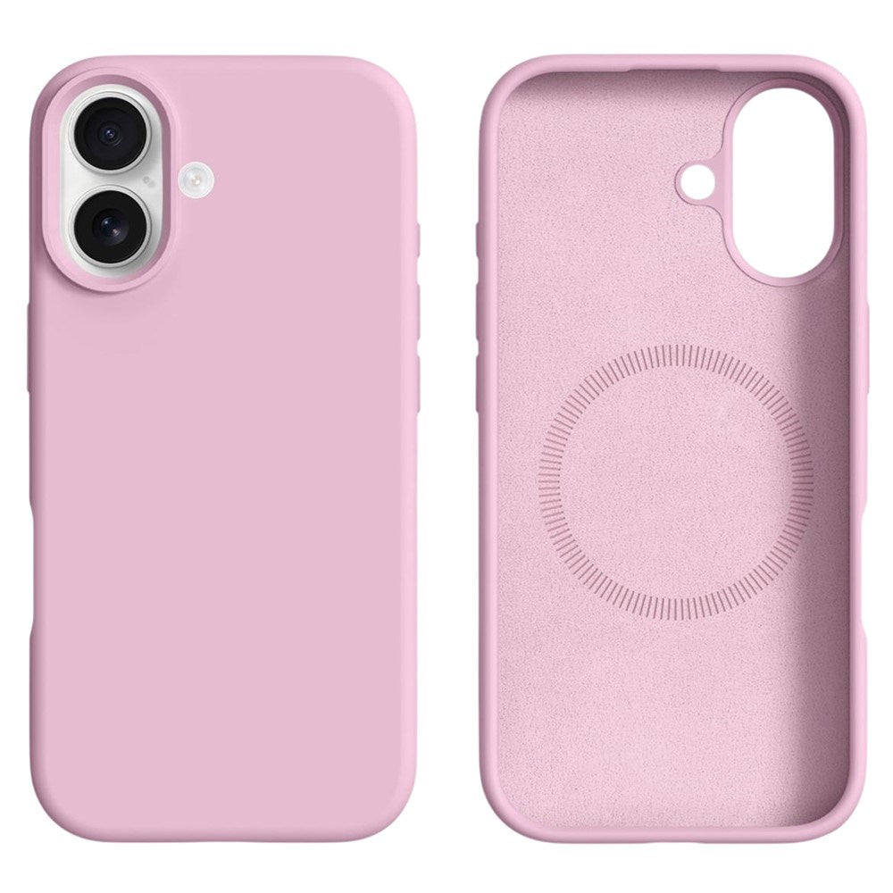 iPhone 16 2-i-1 Silikon & Hard Plast Deksel - MagSafe Kompatibel - Rosa