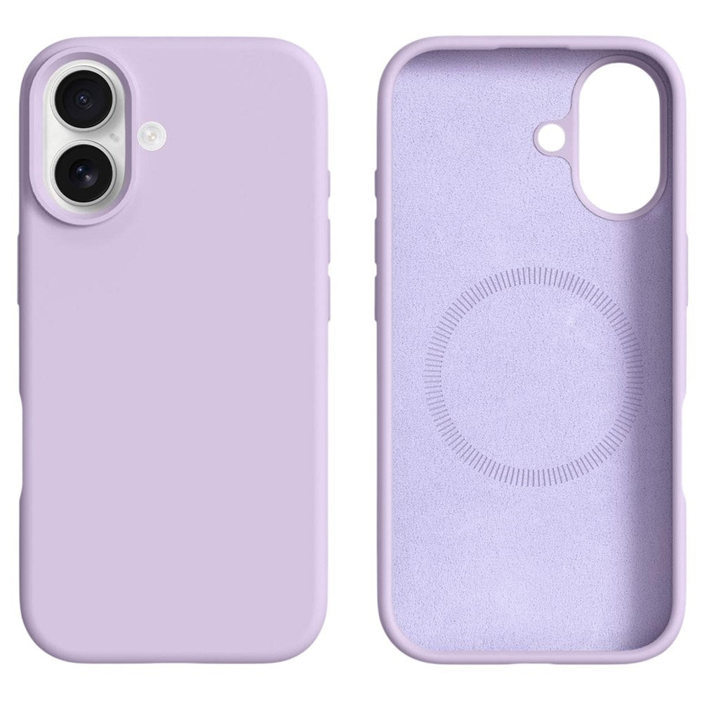 iPhone 17 2-i-1 Silikon- og Hard Plast Deksel – MagSafe-kompatibelt – Lys Lilla