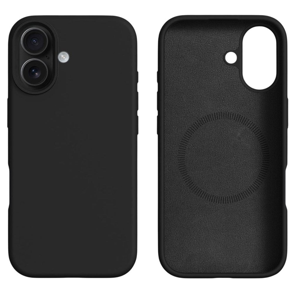 iPhone 17 2-i-1 Silikon- og Hard Plast Deksel – MagSafe-kompatibelt – Svart