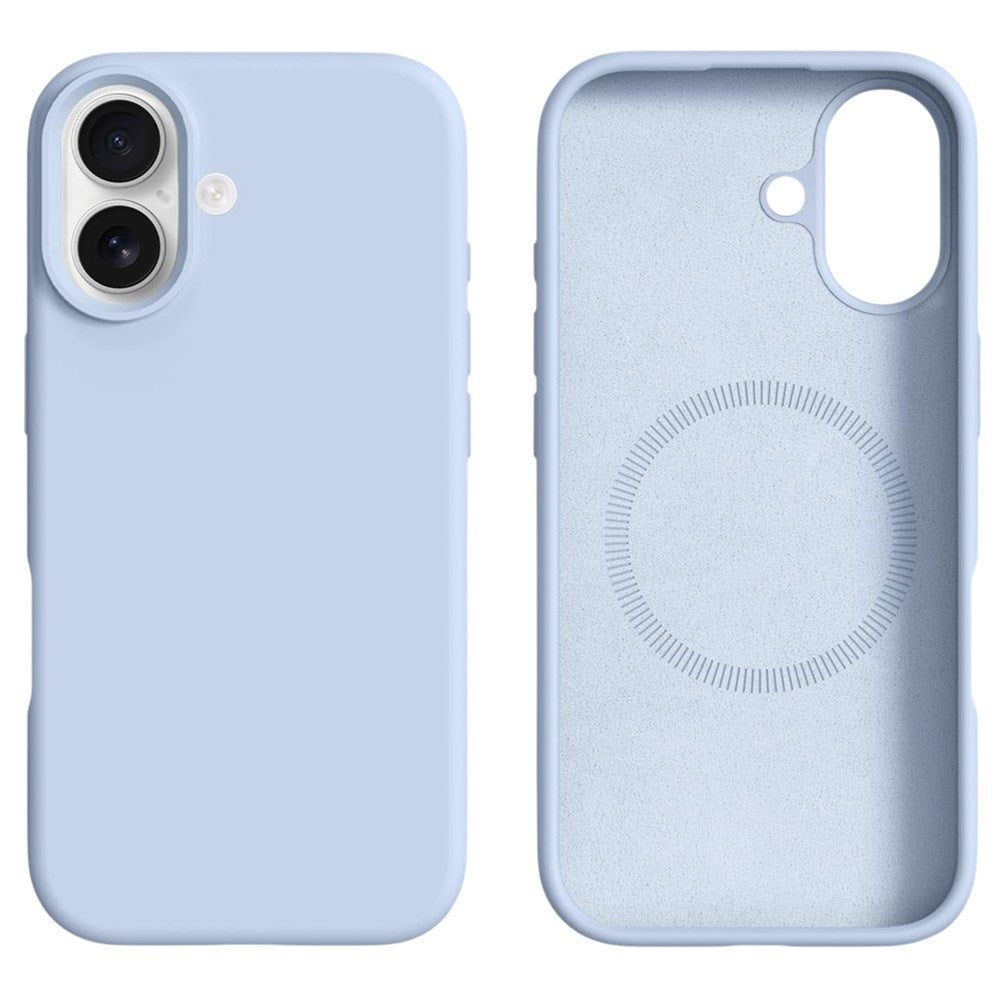 iPhone 17 2-i-1 Silikon- og Hard Plast Deksel – MagSafe-kompatibelt – Babyblå
