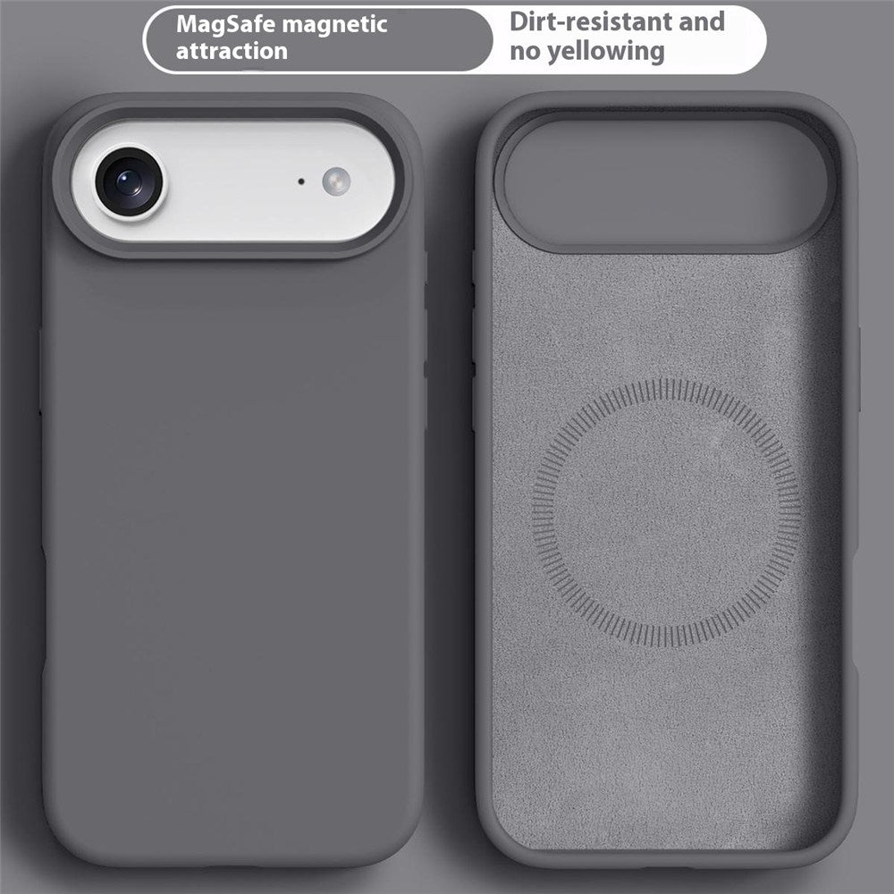 iPhone Air 2-i-1 Silikon- og Hard Plast Deksel – MagSafe-kompatibelt – Mørkegrå