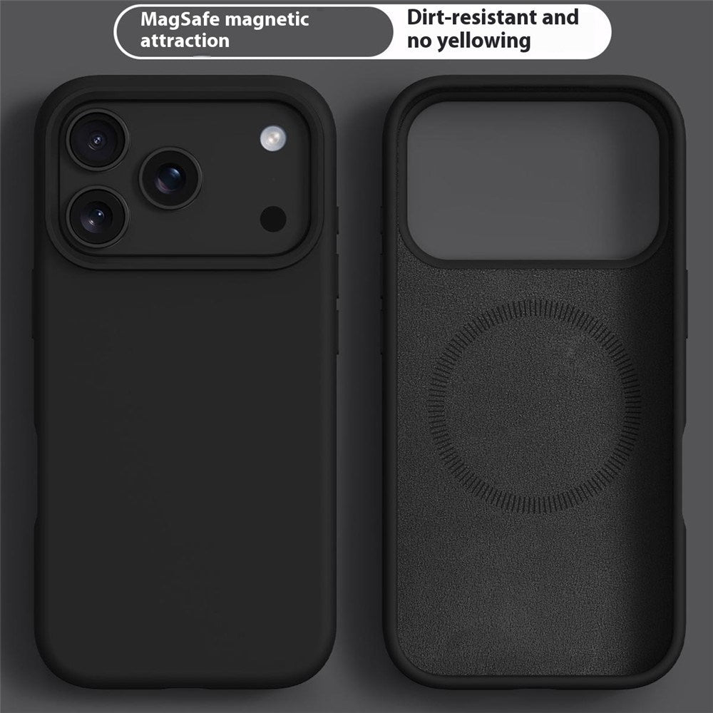 iPhone 17 Pro Max 2-i-1 Silikon- og Hard Plast Deksel – MagSafe-kompatibelt – Svart