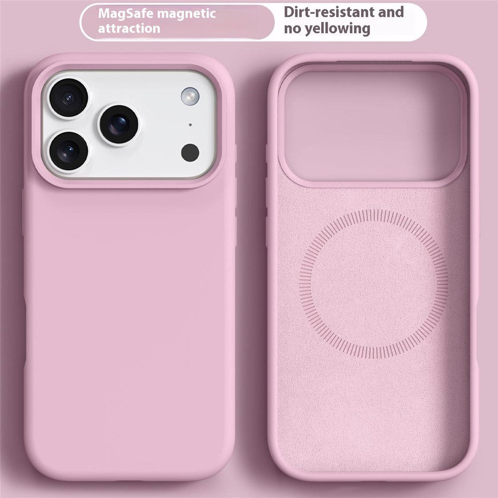 iPhone 17 Pro Max 2-i-1 Silikon- og Hard Plast Deksel – MagSafe-kompatibelt – Rosa