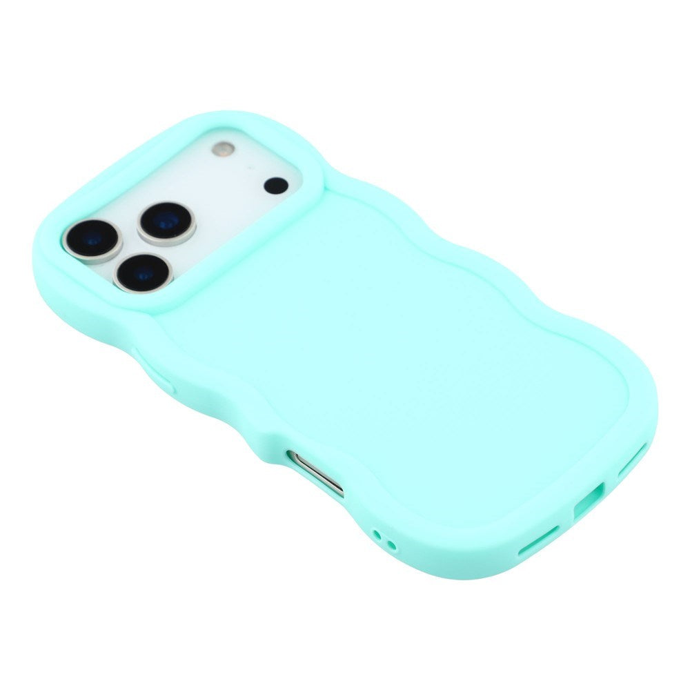 EIDERWOOD iPhone 17 Pro Max Fleksibelt Plast Wavy Deksel - Blå