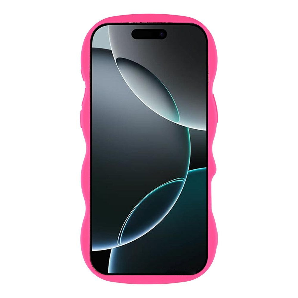EIDERWOOD iPhone 17 Pro Max Fleksibelt Plast Wavy Deksel - Pink