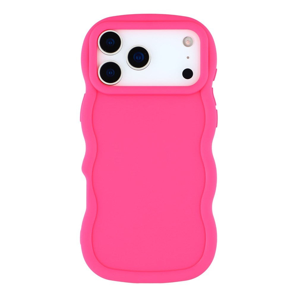 EIDERWOOD iPhone 17 Pro Max Fleksibelt Plast Wavy Deksel - Pink