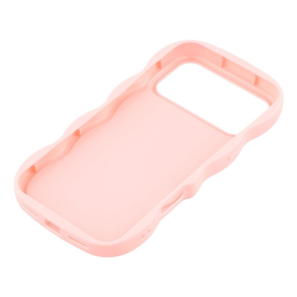 EIDERWOOD iPhone 17 Pro Max Fleksibelt Plast Wavy Deksel - Rosa