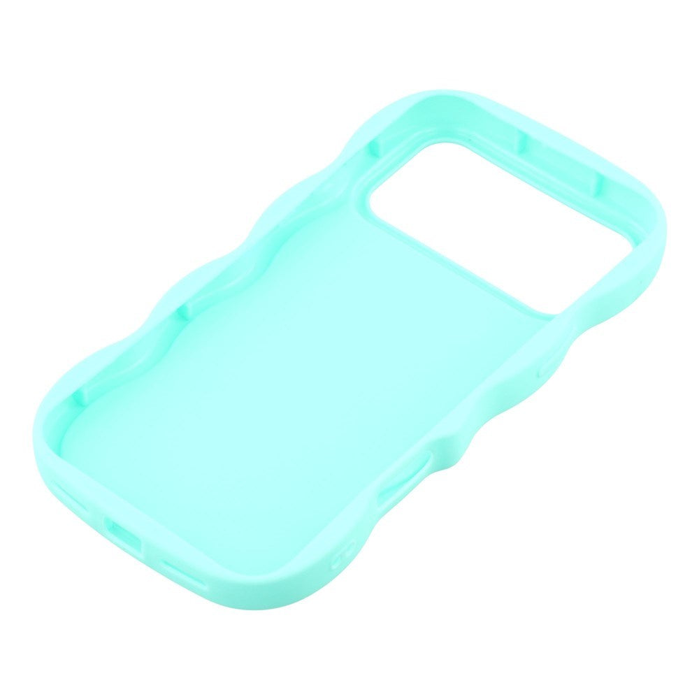 EIDERWOOD iPhone 17 Pro Fleksibelt Plast Wavy Deksel - Blå