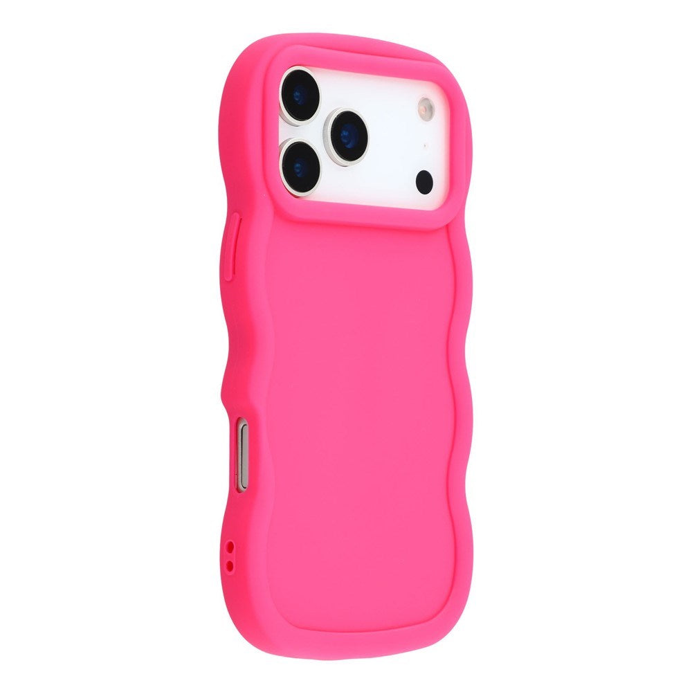 EIDERWOOD iPhone 17 Pro Fleksibelt Plast Wavy Deksel - Pink