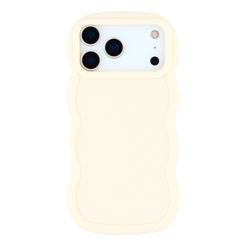 EIDERWOOD iPhone 17 Pro Fleksibelt Plast Wavy Deksel - Hvit