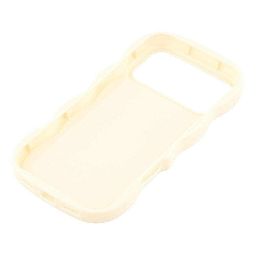EIDERWOOD iPhone 17 Pro Fleksibelt Plast Wavy Deksel - Hvit