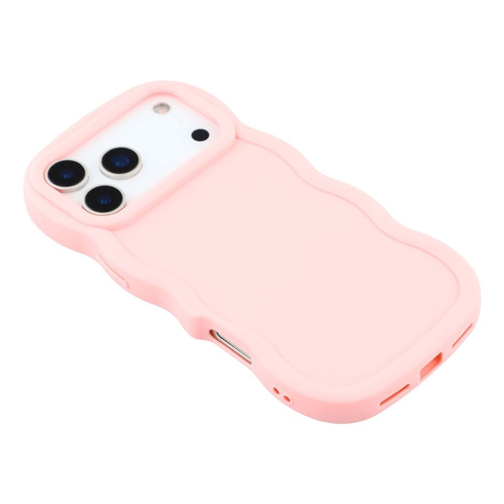 EIDERWOOD iPhone 17 Pro Fleksibelt Plast Wavy Deksel - Rosa