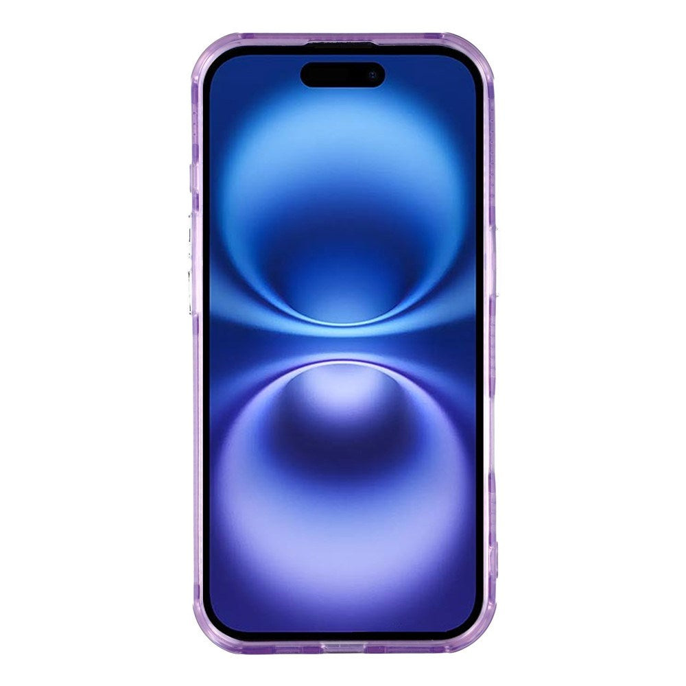 EIDERWOOD iPhone 17 Hybrid Plast Deksel m. Innebygd Kameralinsebeskyttelse - Bølget Mønster / Lilla