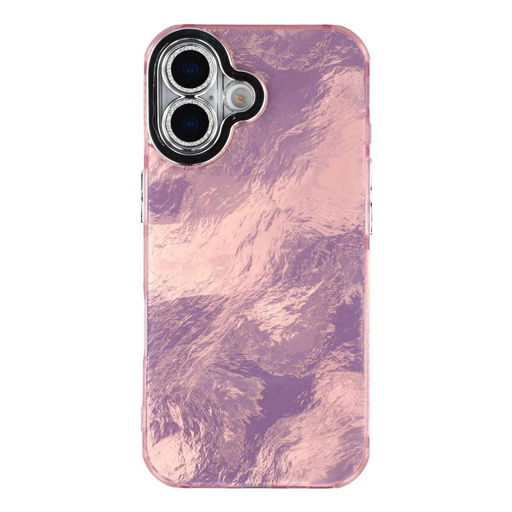 EIDERWOOD iPhone 17 Hybrid Plast Deksel m. Innebygd Kameralinsebeskyttelse - Folie Mønster / Rosa