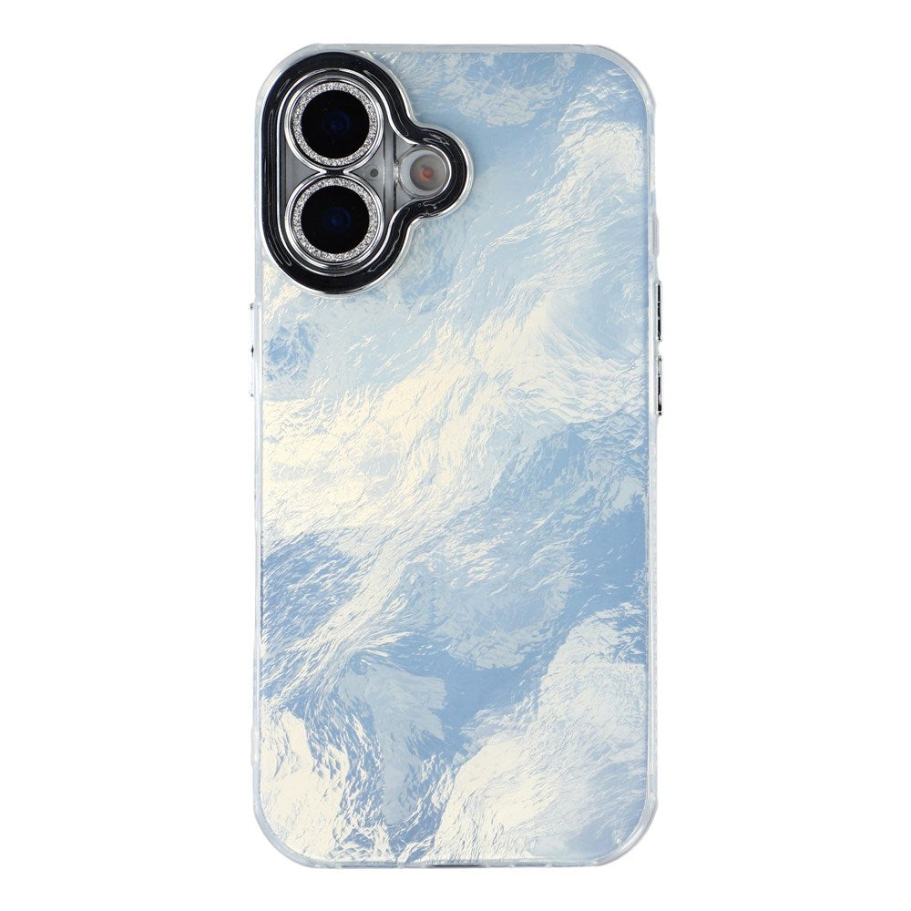 EIDERWOOD iPhone 17 Hybrid Plast Deksel m. Innebygd Kameralinsebeskyttelse - Folie Mønster / Sølv