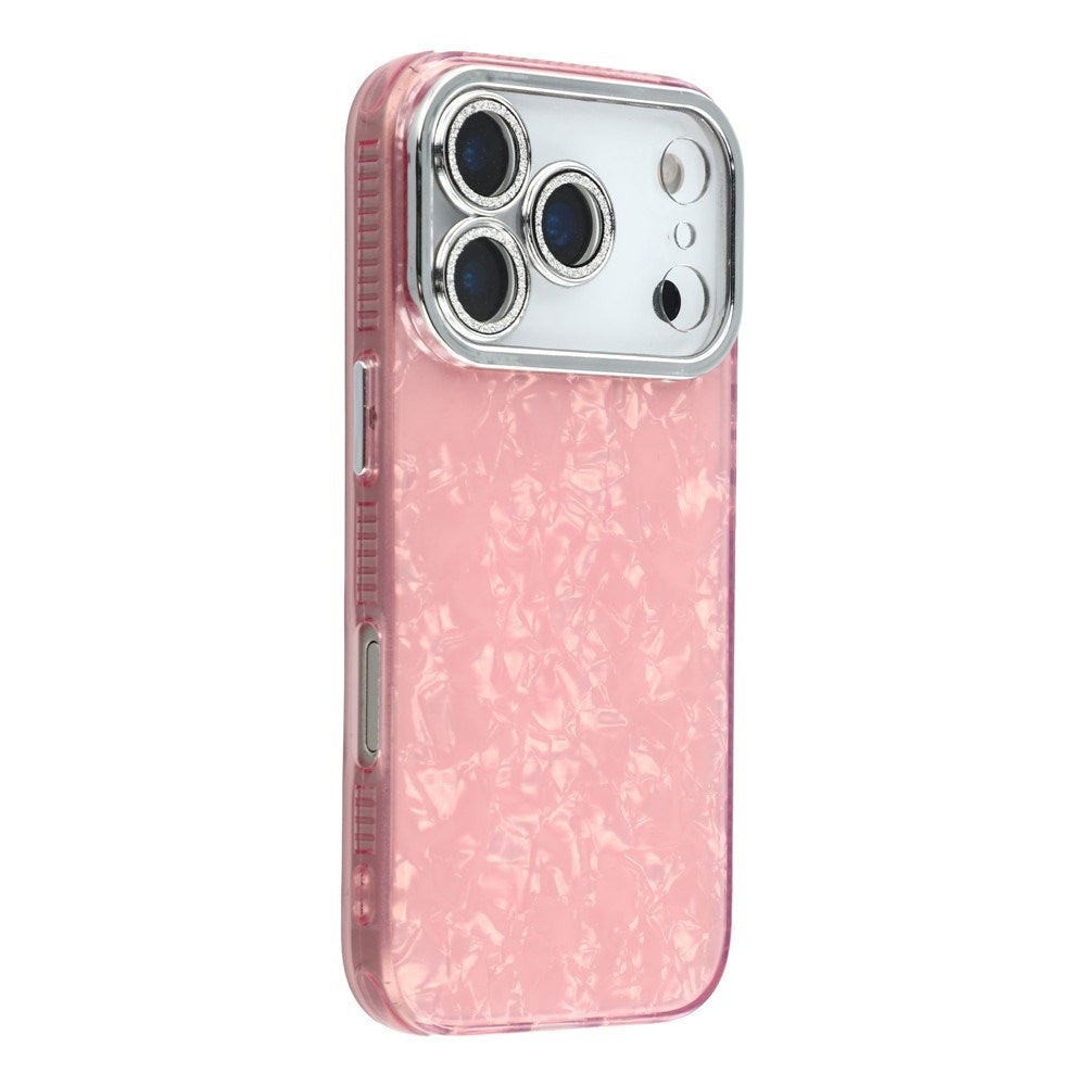 EIDERWOOD iPhone 17 Pro Hybrid Plast Deksel m. Innebygd Kameralinsebeskyttelse - Perlemorsmønster / Rosa