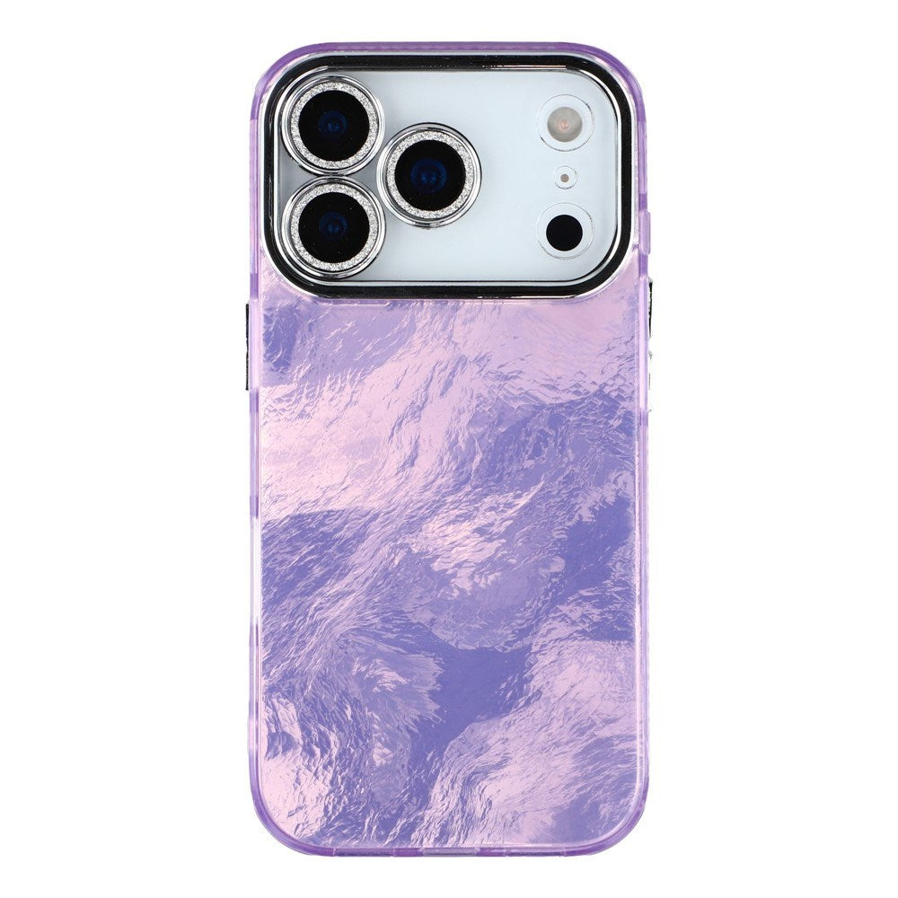 EIDERWOOD iPhone 17 Pro Hybrid Plast Deksel m. Innebygd Kameralinsebeskyttelse - Folie Mønster / Lilla