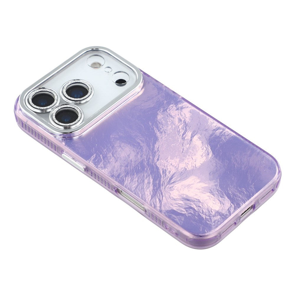 EIDERWOOD iPhone 17 Pro Hybrid Plast Deksel m. Innebygd Kameralinsebeskyttelse - Folie Mønster / Lilla