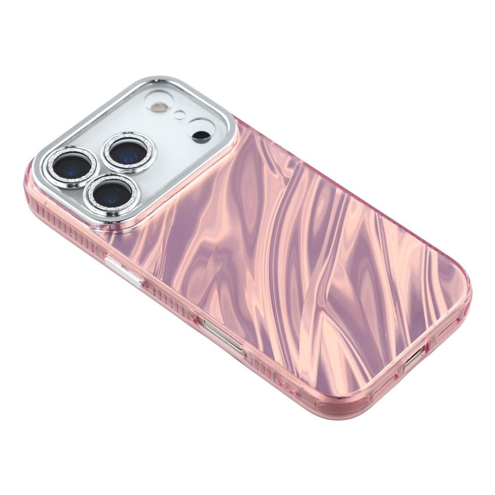 EIDERWOOD iPhone 17 Pro Max Hybrid Plast Deksel m. Innebygd Kameralinsebeskyttelse - Bølget Mønster / Rosa