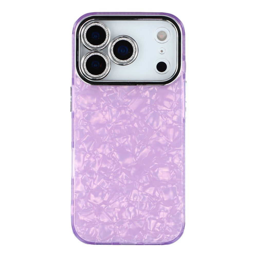 EIDERWOOD iPhone 17 Pro Max Hybrid Plast Deksel m. Innebygd Kameralinsebeskyttelse - Perlemorsmønster / Lilla