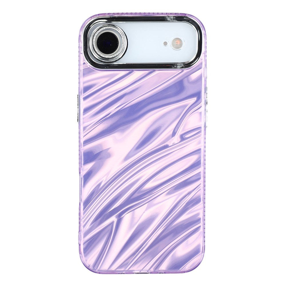 EIDERWOOD iPhone Air Hybrid Plast Deksel m. Innebygd Kameralinsebeskyttelse - Bølget Mønster / Lilla