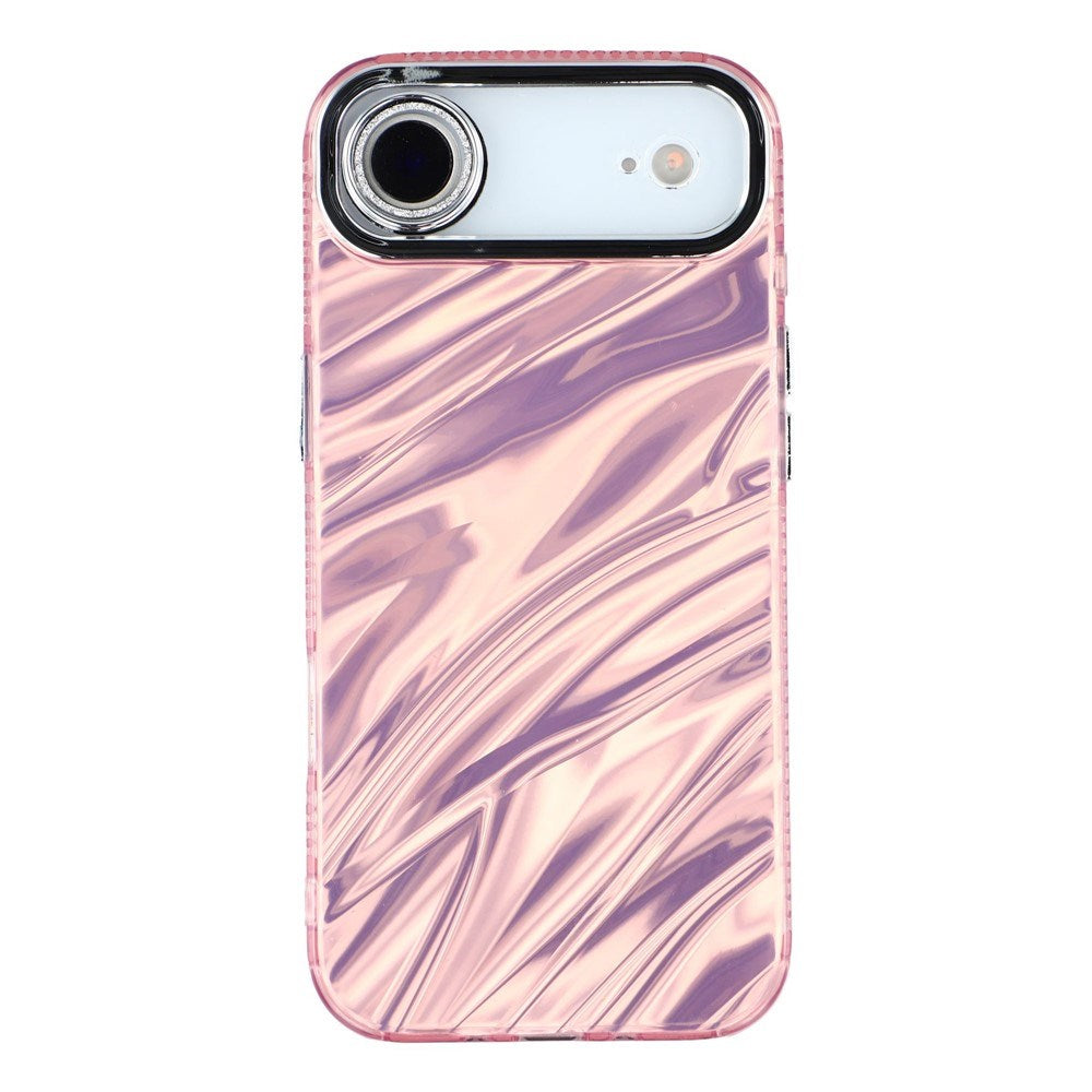 EIDERWOOD iPhone Air Hybrid Plast Deksel m. Innebygd Kameralinsebeskyttelse - Bølget Mønster / Rosa