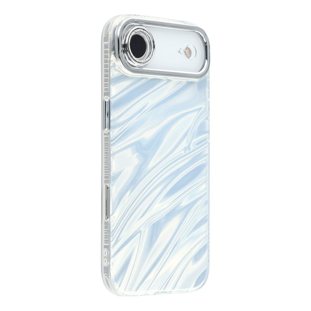 EIDERWOOD iPhone Air Hybrid Plast Deksel m. Innebygd Kameralinsebeskyttelse - Bølget Mønster / Sølv