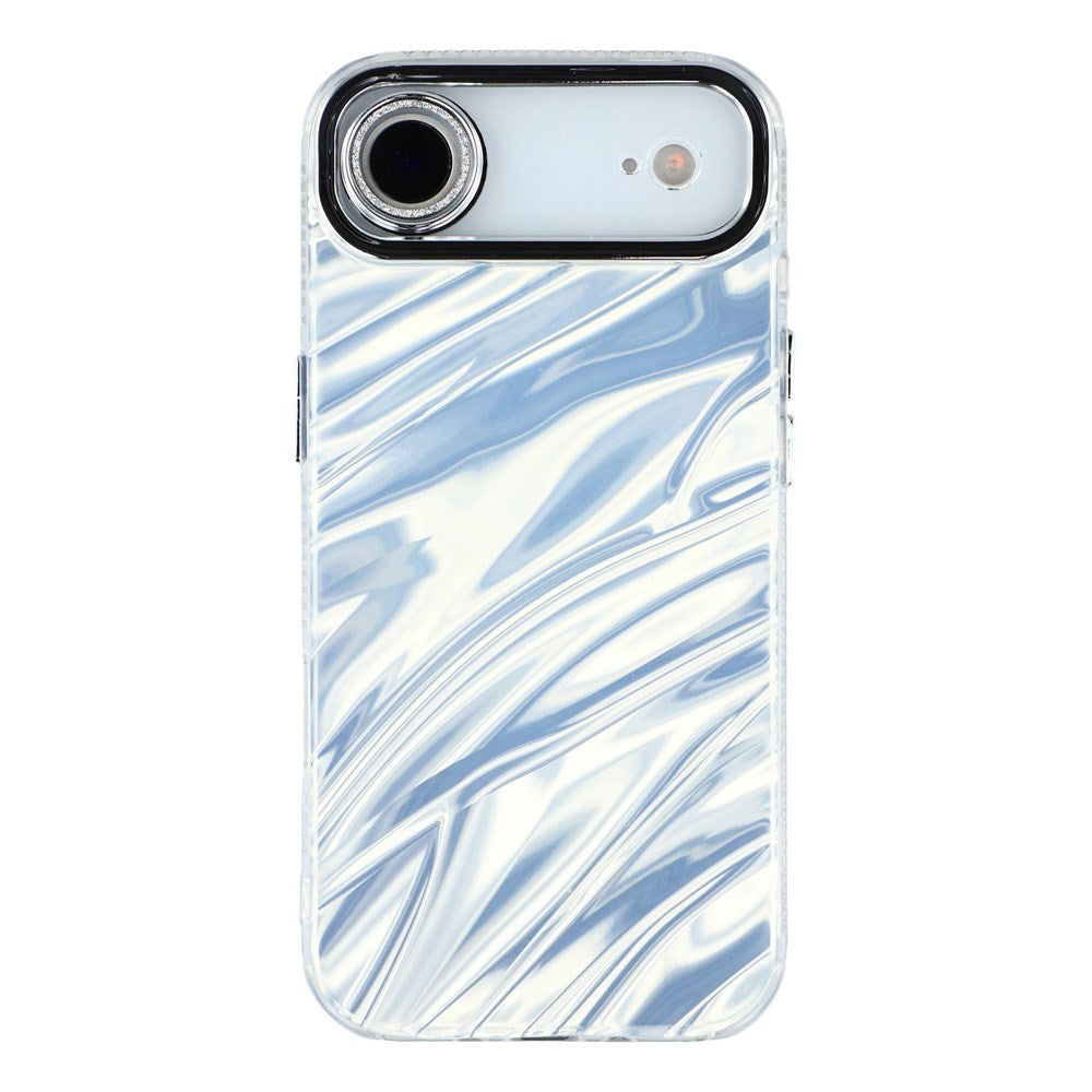 EIDERWOOD iPhone Air Hybrid Plast Deksel m. Innebygd Kameralinsebeskyttelse - Bølget Mønster / Sølv