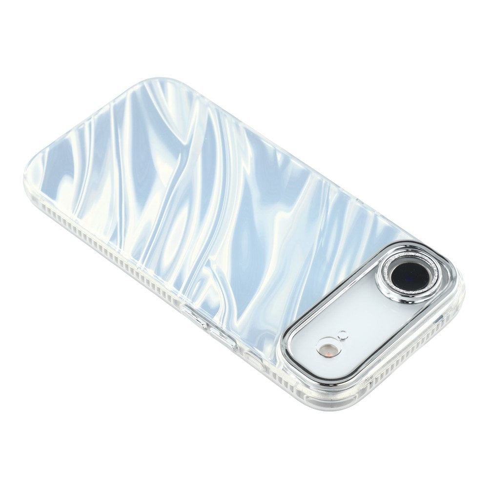 EIDERWOOD iPhone Air Hybrid Plast Deksel m. Innebygd Kameralinsebeskyttelse - Bølget Mønster / Sølv