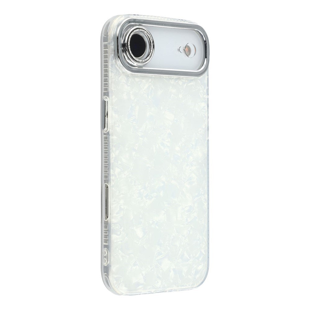 EIDERWOOD iPhone Air Hybrid Plast Deksel m. Innebygd Kameralinsebeskyttelse - Perlemorsmønster / Hvit